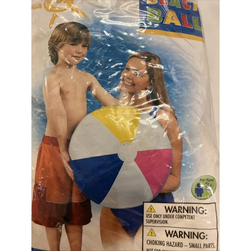 New Intex Red Blue White Inflatable Pool Beach Ball 24